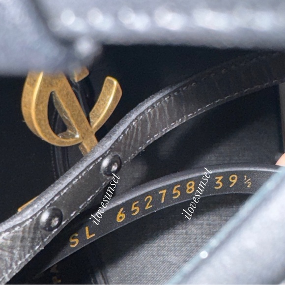 {Saint Laurent} YSL Cassandra 05 Flat Sandal Black/Gold - Size 39.5 EUR - Picture 4 of 6